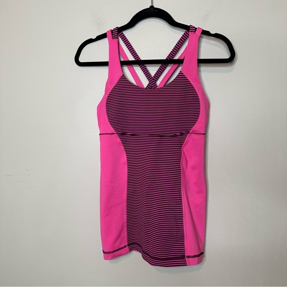 Lululemon Strappy Striped Tank - Picture 1 of 5